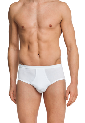 Schiesser heren Sportslip 2-pack met voorsluiting - cotton feinripp-wit