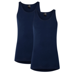 Schiesser heren 2-pack Original Classic hemd - blauw