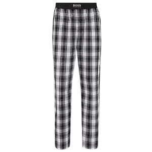 Hugo Boss pyjama-lounge-broek zwart-wit ruit - Mannenwinkel.com