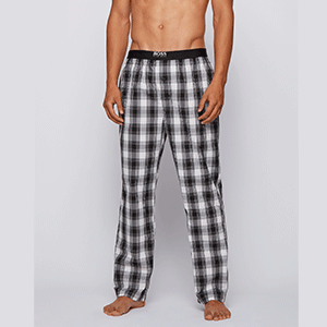 Hugo Boss pyjama-lounge-broek zwart-wit ruit - Mannenwinkel.com