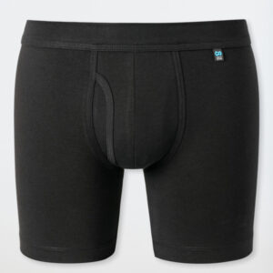 Schiesser heren short met voorsluiting - Long life cotton - Zwart