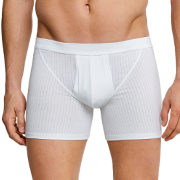 Schiesser heren 2-pack short met voorsluiting - Authentic - Wit