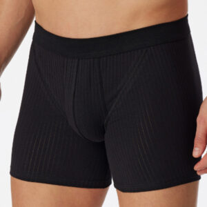 Schiesser heren 2-pack short met voorsluiting - Authentic - Zwart