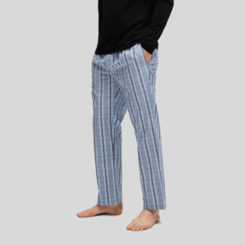 boss pyjama-lounge broek - Lichtblauw geruit