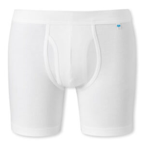 Schiesser heren short met voorsluiting - Long life cotton - Wit