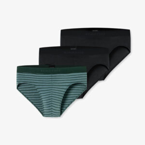 Schiesser heren slips 3-pack 95/5 stretch cotton - Gestreept