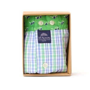 Mc Alson boxershort met binnenbroek - M5103 - Geruit blauw en groen