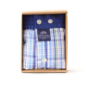 Mc Alson boxershort met binnenbroek - M5111 Geruit blauw