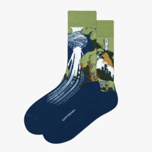 Kunstsokken - The waterfall of Amida Katsushika Hokusai
