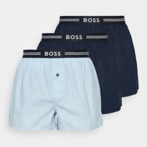 BOSS 3-pack wijde boxershorts - Blauw