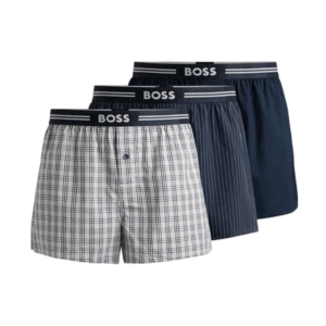 BOSS 3-pack wijde boxershorts - print