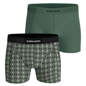 Premium Cotton Stretch 2-Pack Boxershorts - Groen