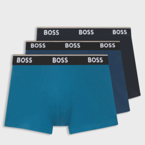 BOSS 3-pack Boxershorts Trunk - Blauw