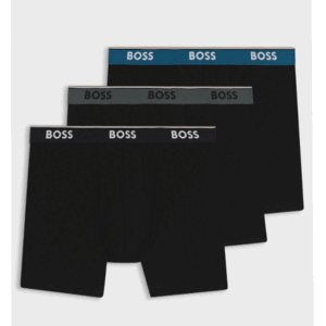 BOSS 3-pack boxerbriefs - Zwart met gekleurde tailleband