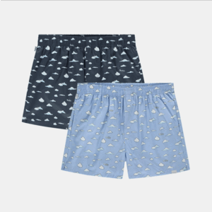Pockies 2-pack Organic Boxershort cadeauset - Cloudy boxers